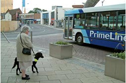The lack of kerbs affects mainly to visually impaired people. Source: Shared Surface Street Design Research Project (Guide Dogs 2006)