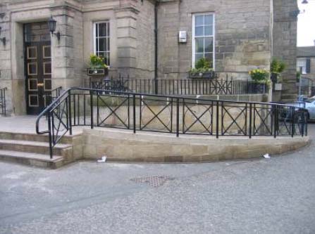 Provision of both: ramp and steps