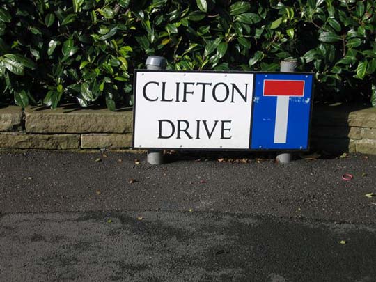 photograph of a street sign